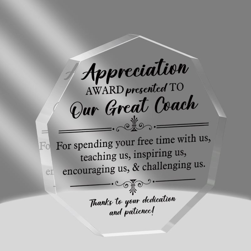

Panelee Coach Appreciation Sign - Sports Themed Desk Decor with Photography Utility чистый