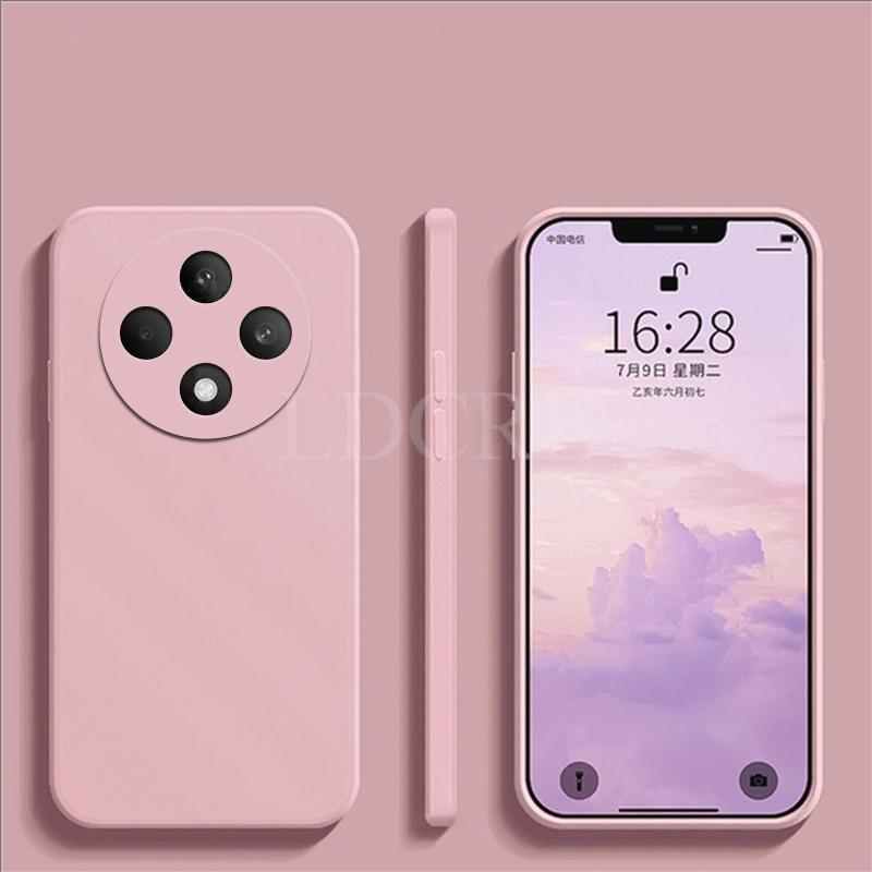 

Для OPPO Reno 12 F чехол жидкий силиконовый чехол Reno 12F 12 Pro чехол TPU мягкий резиновый защитный чехол для телефона Reno 12 F чехол Reno 12 Pro Global розовый