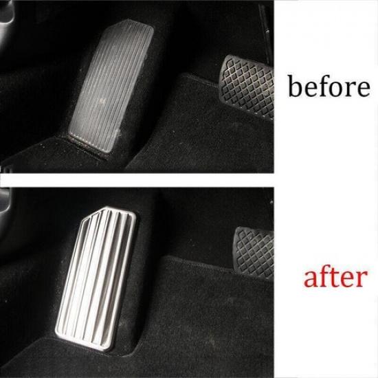 For Honda Accord 10Th 2018-2022 Silver Steel Inner Footrest Pad Pedal Cover Trim