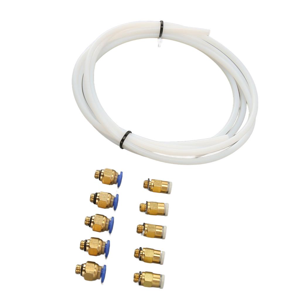PTFE Tubing with PC4 M6 KJH04 M6 Pneumatic Fittings for 1.75MM Filament PLA ABS for 3D Printer