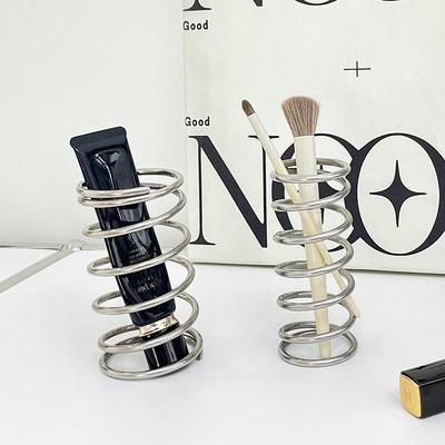 Minimalist Metal Ring Holder for Toothbrushes, Makeup Brushes, Pens - Dustproof Countertop Decoration