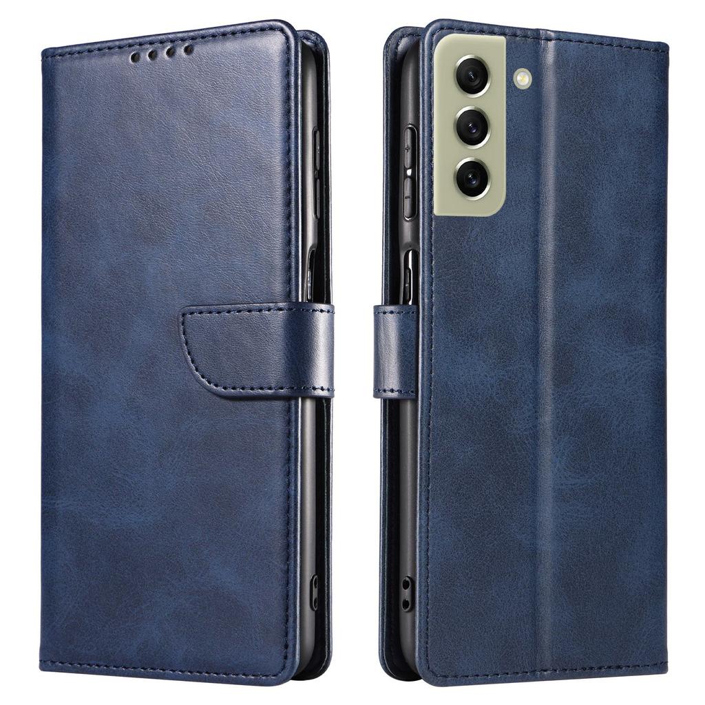 Samsung S21FE Leather Case with Calf Pattern and Flip Cover