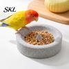 Vogelvoeding Accessoire Puimsteen Papegaai Kom, Morsbestendig Water Morsbestendig Voederbak Kooi Voedsel Verzwaard Schotel voor Agapornissen Conures Duurzaam