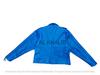 Damen Königsblaue Jacke Echtes Lammleder Handgefertigt Stilvoll Biker Motorrad