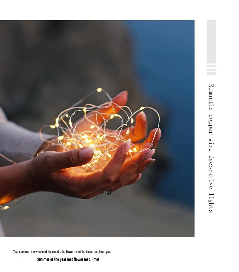 LED Solar Copper Wire String Lights for Indoor/Outdoor Holiday Decoration