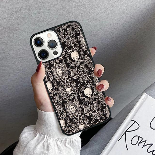 Cool Skull Gothic Phone Case Cover For iPhone 17 Air 16 15 14 Plus 12 13 Pro Max Coque Shell Fundas