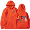 2023 Men's Astro Autumn Solid Color Fleece Hoodie with Trendy Letter Print