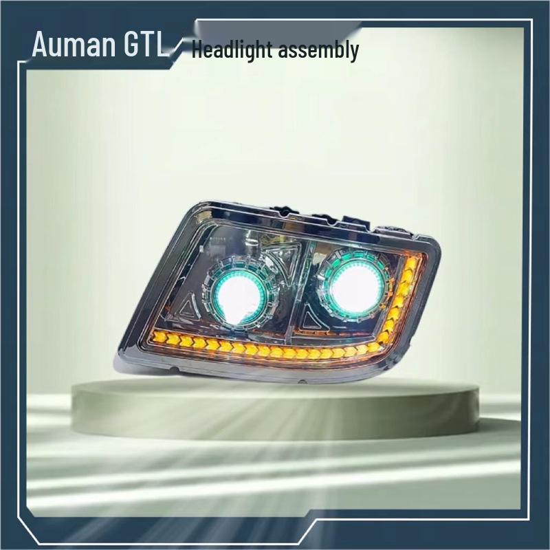 Ouman 19 GTL Dual-Lens LED Headlight: High Brightness & Flowing Turn Signals Left Headlight
