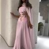 Spring Women's Sexy Chiffon Beaded Cape Evening Gown, European & American Style Formal Dress for Crossborder