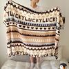 Half fluffy blanket, office nap shawl blanket, warm nap cover blanket, convenient to carry and keep warm