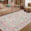 Französischer Stil Schlafzimmer Dekor Romantischer Teppich Blumenmuster Teppiche für Wohnzimmer Verdickter Plüsch Lounge Bodenmatte Flauschiger Weicher Teppich