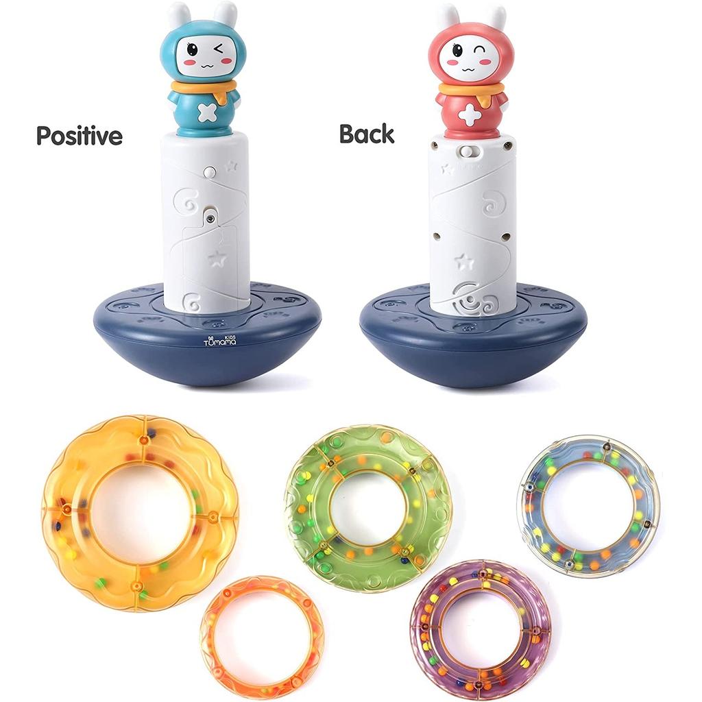TUMAMA Toddler Stacking Toy with Light and Music, Stacks of Circles STEM Montessori Toy, Birthday Gifts for Boys and Girls
