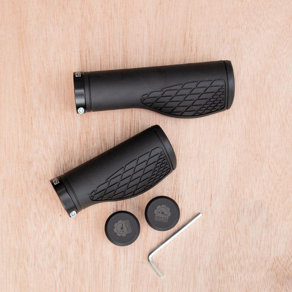 GORIX Bicycle Grip Grip Bicycle Short Grip Cross Mini Bicycle (GX-AGOO) Bike, MTB, Velo, etc. (128mm+95mm)