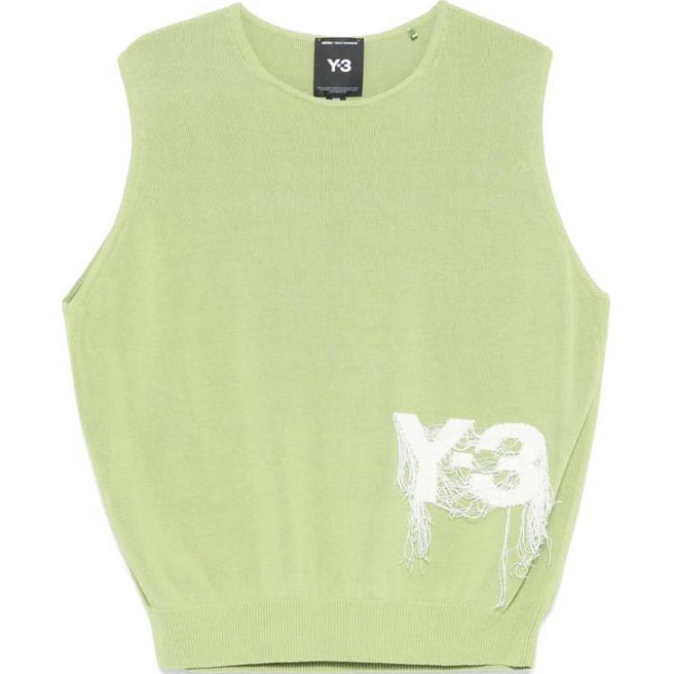 

Y-3 Logo Round Neck Sleeveless Vest Men tops Green JN1984 S