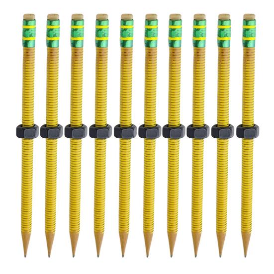 1/2/3/5/10Pcs Nut Decompression Pen Stress Relief Threaded Wooden Pencil Students School Work Anxiety Relief Silent Calming Rotating Nut Fidget Pencil
