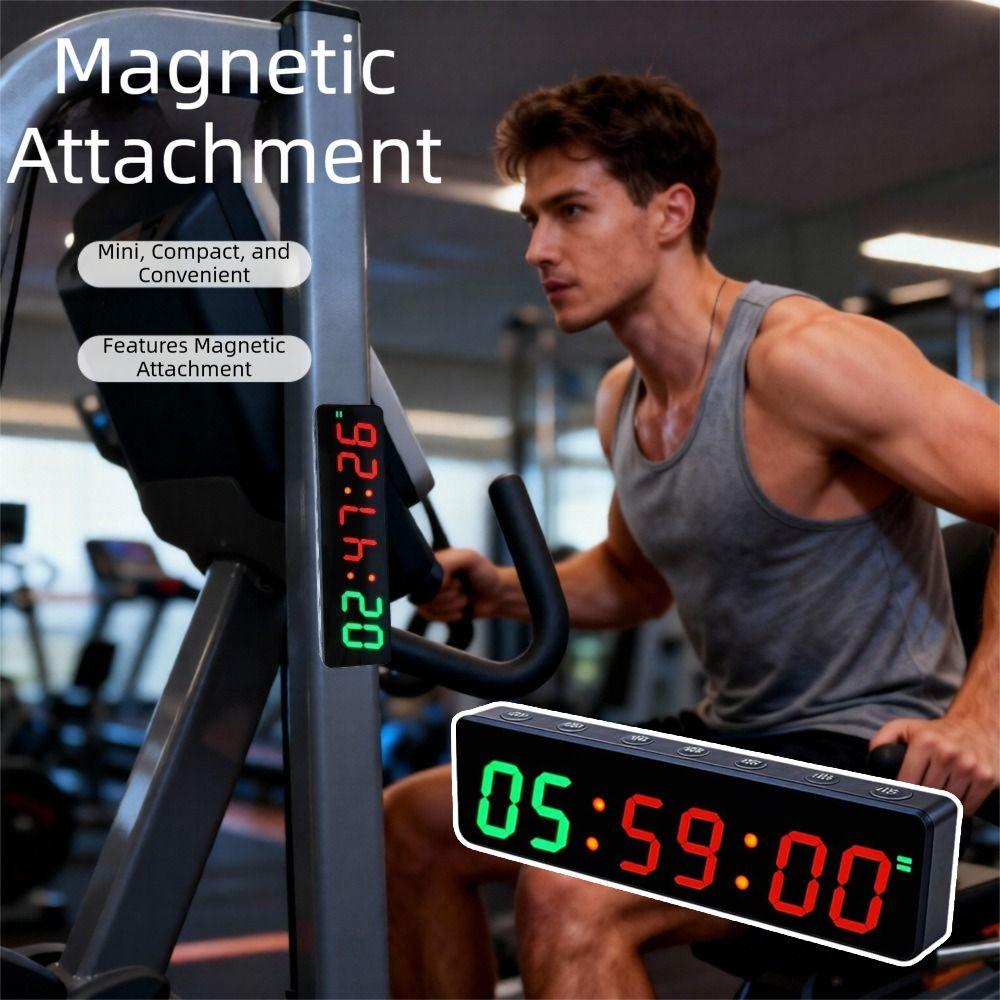 Con Retro Magnetico Timer per Palestra Timer Portatile per Allenamento Timer per Allenamento a Intervalli Timer Fitness Fitness