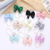 Stock Chic Pearl Beaded Keychain Pendant with a High-end Feel,sparkling Rhinestonesfabric Bow Decorationand Mobile Phone Strap