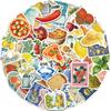 10/30/50pcs Vintage Style Mediterranean Cartoon Stickers Aesthetics Fruit Foods Decals Decorative Laptop Scrapbook Phone