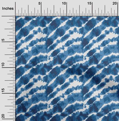 Popeline de Algodão Azul Marinho Escuro Estampa Shibori Tecido para Patchwork Tecido para Costura Por Metro 42 Polegadas