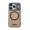 Frameless Wood Grain Magnetic for Magsafe Wireless Charging Case For iPhone 17 16 15 14 13 12 Pro Max Plating Bumper Cover
