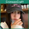Retro Wash Denim Baseball Hat For Women Gray Wide Brim Sun Hat For Spring Fashion