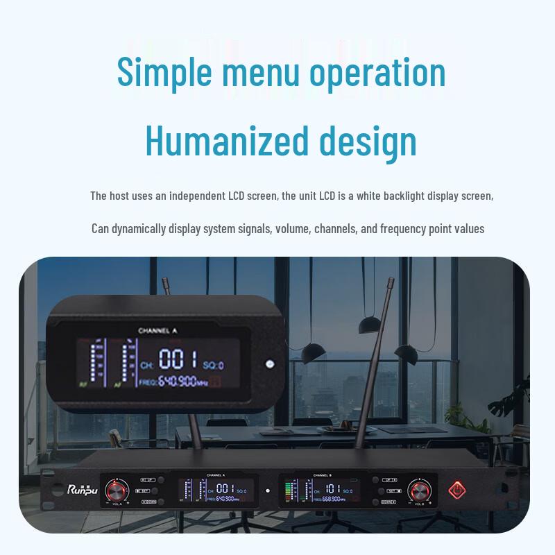 Runpu RP-SU28D Wireless UHF Gooseneck Conference Microphone System (CN version)