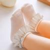 0-12M Newborn Baby Lace Socks Bow Princess Socks Girls Infant Spring and Autumn Baby Cotton Socks Girls Breathable Ruffled Socks