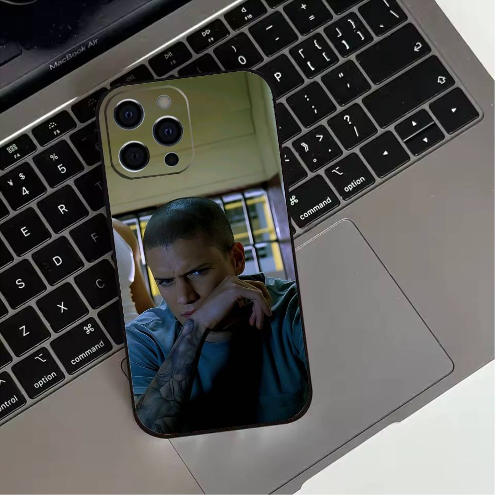 Movie P-Prison B-Break  Phone Case For iPhone 17,16,15,14,13,12,11 Plus,Pro Max,XS,Soft Silicone Black Cover