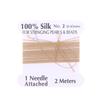 2# 0.45Mm 10Szt./Worek Ręcznie Robiony 100% Naturalny Jedwabny Sznurek Lina Z Nawlekaną Jedwabną Nicią Igła Końcówka Jedwab Do Tworzenia Biżuterii DIY