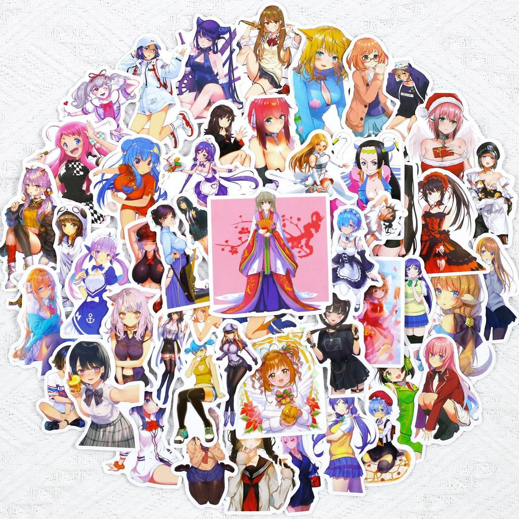 50 Non-exposed Sexy Beauty Stickers Personalized Stickers Car Computer Suitcase DIY
