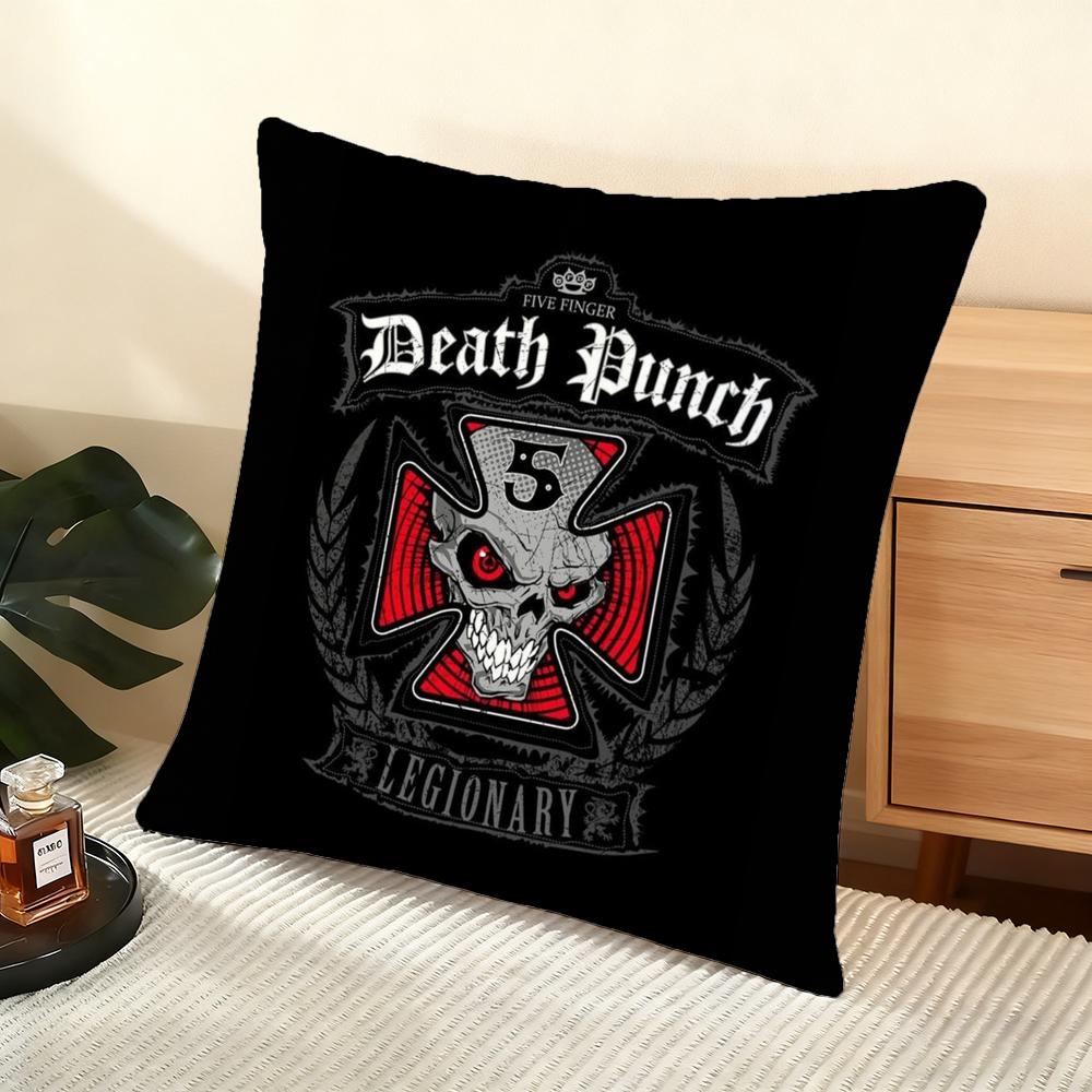 Five F-Finger Death P-Punch Cushion Cover Soft Short Plush Pillow Cover Smooth Cozy Texture Aesthetic Cushion Case Home Decor