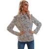 Chic Leopard Print Ruffle Collar Button-Up Women's Shirt - European & American INS Spring/Summer Fashion