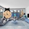 Clown Figurine Sculpture Collection Hanging Wall Clock Ornament Easy to Read No Ticking Decor Gift