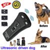 Nový ultrazvukový odpuzovač psů LED Anti Dog Barking Pet Trainer Dvojitá hlava Houkačka Odpuzovač psů Jemné odehnání Venkovní