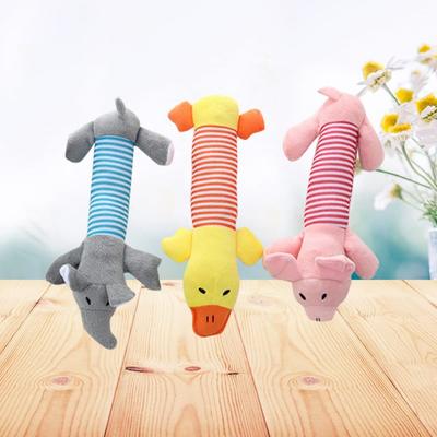 Molar Hundespielzeug, Plüschzubehör, passend für alle Welpen, quietschendes Kauspielzeug, lustiges, langlebiges Kauspielzeug, Elefant, Ente, Schwein, Haustierzubehör, Molar