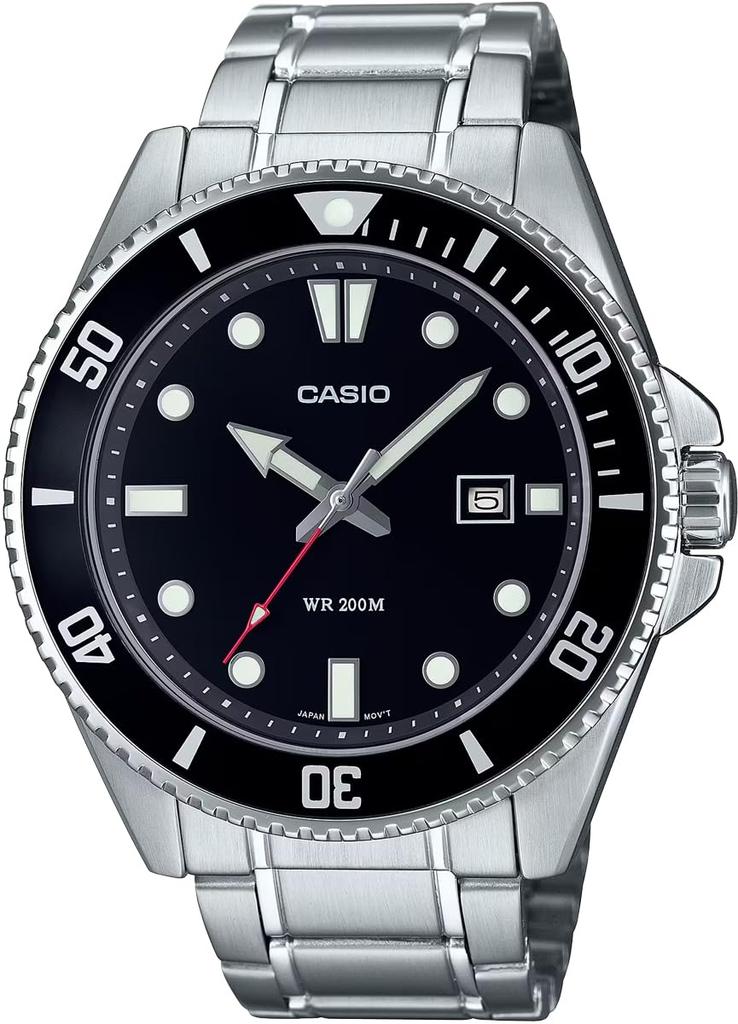 Casio Standard Analog Sports 20 ATM Water Resistant Watch Black Bezel Metal Band Overseas Model [Casio] MDV-107D-1A1V Men's [Item]
