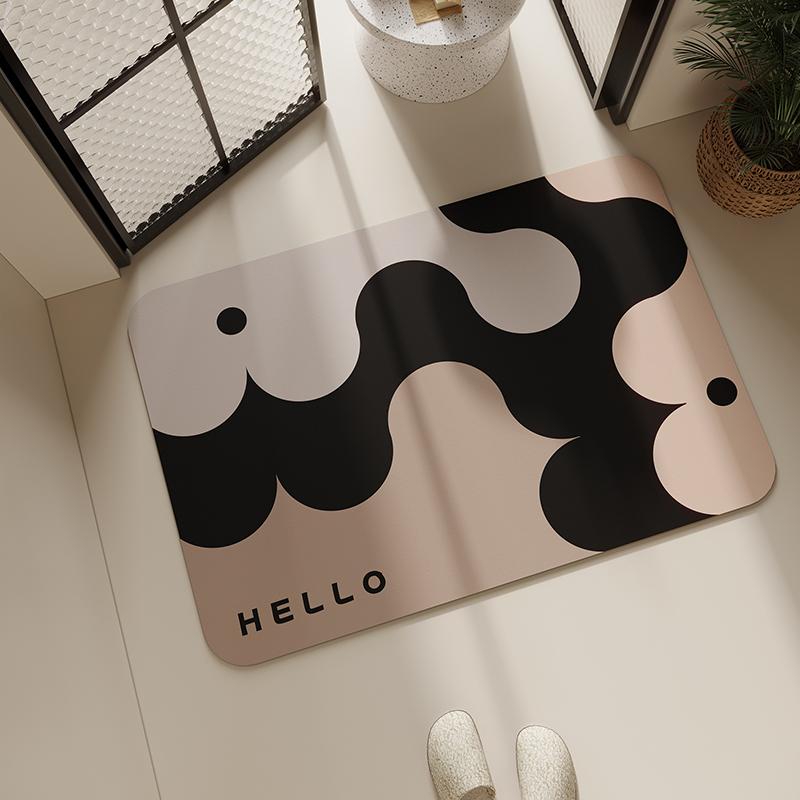 Toilet floor mat anti-drop water absorption quick drying bathroom floor mat diatom mud toilet non-slip toilet soft mat