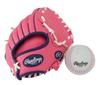 Rawlings US PLAYERS SERIES Toy with Training PL91PP-12/0 Kids' Glove, 9-inch, Right-Handed (Left-Handed) Ball, Pink/Purple