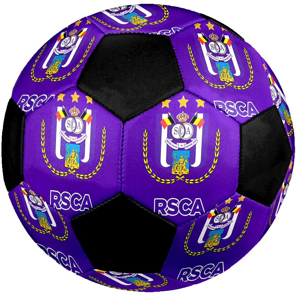 SIZE 5 RSC Anderlecht Soccer Ball Colorful All Ages Machine Stitched PVC Competition Ready Durable High-Bounce