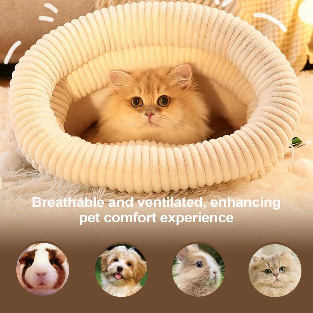 Winterwarmer Katzenschlafsack mit Katzenspielzeug eingeschlossen Katzenschlafmatte Katzenschlaf Kuschelbett für Zuhause Bauernhaus Schlafzimmer