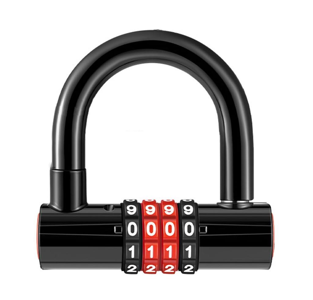 YAVINCOL Combination Dial Digital PIN Adjustable Dial Number Combination Red Padlock, 4-Digit Lock, Lock, U-Lock, Lock, Anti-Theft, Lock, Lock,