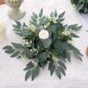 Wreath Leaf Faux Candle Base With Polyester Material For Party And Styling Home