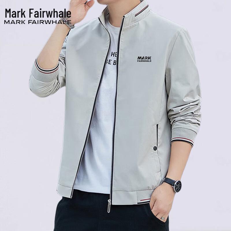 Mark Fairwhale Men's Stand Collar Casual Jacket