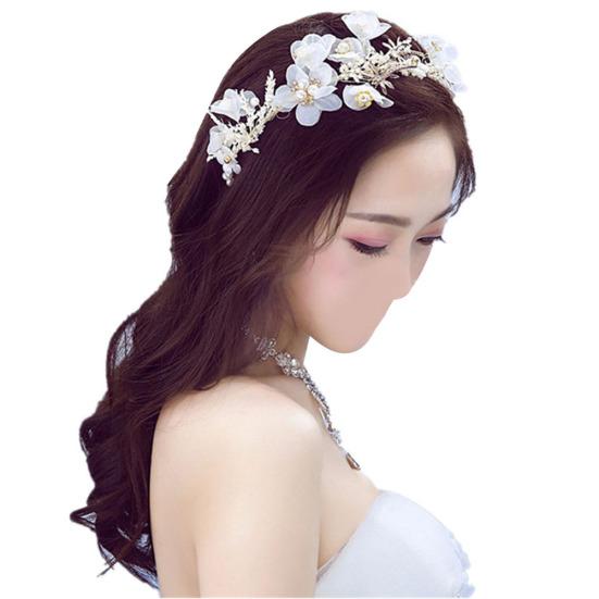 Fashion Flower Pearl Hair Band Hoop Bride Headwear Wedding Dress Accessories