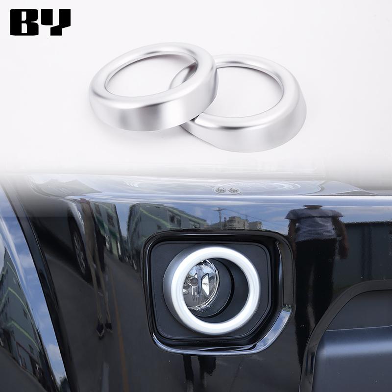 

2 Pcs For Land Rover Discovery 4 LR4 2014-2016 ABS Chrome Front Fog Lamp Frame Cover Trim Sticker Car Accessories