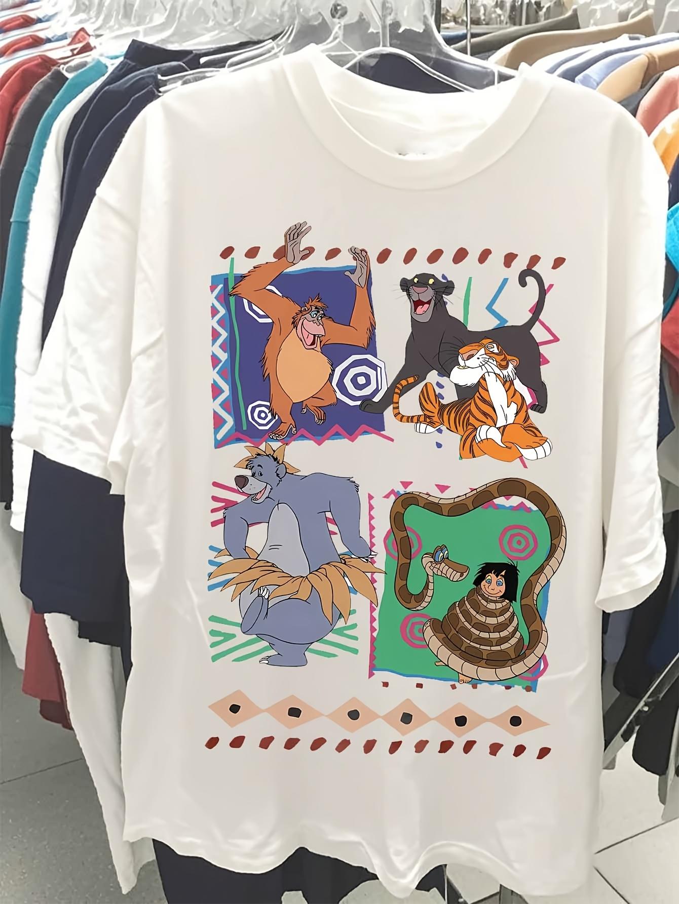 

Black And White TShirt Regular Jungle Book Characters AssortUnisext Print Design S