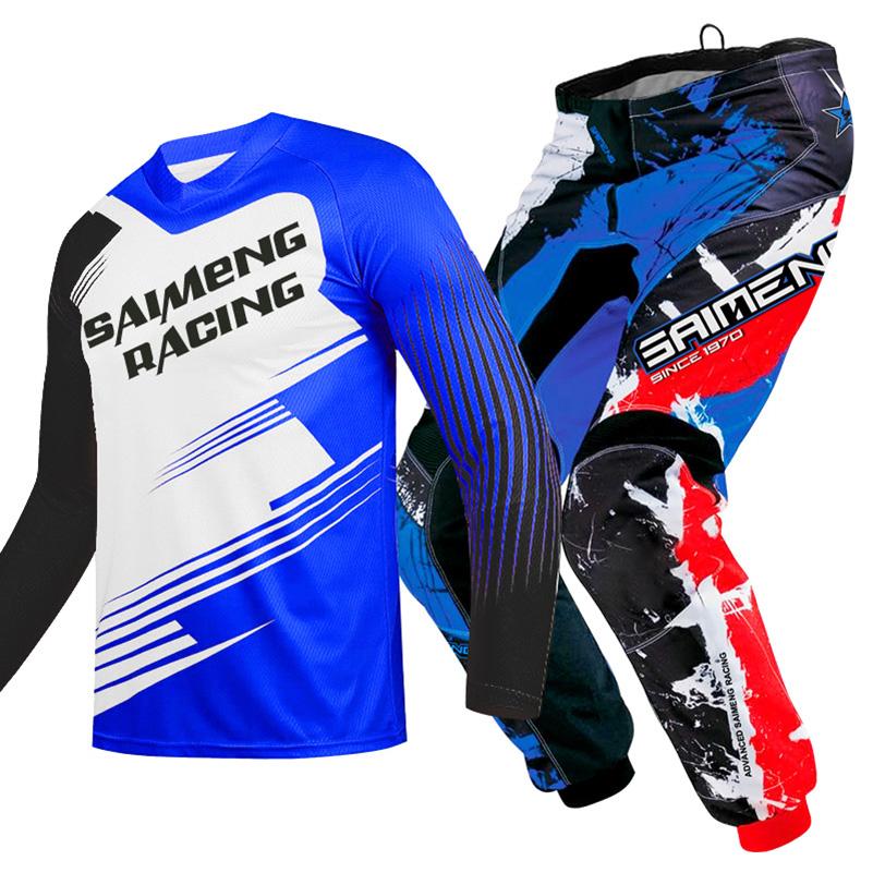 motocross gear set for kids Youth Jersey Pant Kits child green Motorcycle black 3 4 5 6 7 8 9 10 year Off-road suit blue orange Enduro cross boy girl
