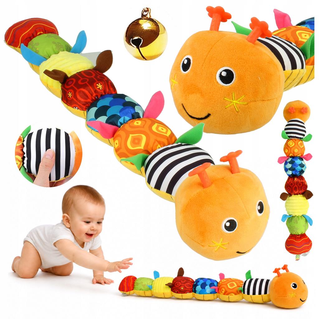 [PACZB] Sensory toy for babies plush anti-stress caterpillar Z3490