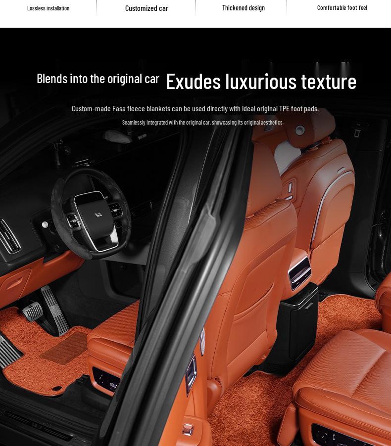 Fits I6, I8, L6, L7, L8, L9 Models: Thick Plush Carpets, TPE Floor Mats, Accessories.