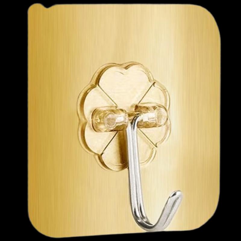 Jianixiong 100-Pack Brushed Gold Adhesive Hooks